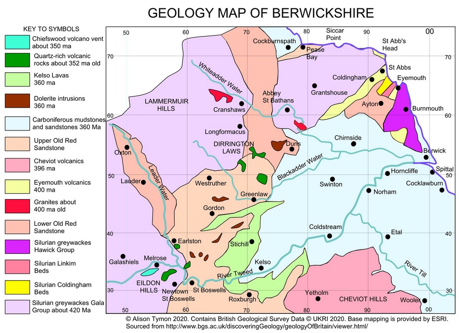 Geology Map of Berwickshire